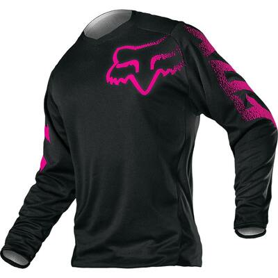 Fox Womens Blackout Jersey - Black/Pink - 2XL