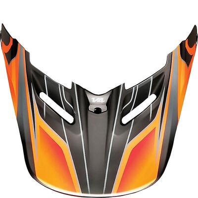 Fox V4 Race 15 Visor - Black/Orange - OS