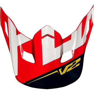 Fox V2 Preme Visor - MX18 - Navy/Red - OS