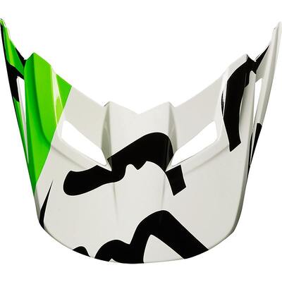 Fox MX18 V1 Race Visor - White/Black/Green