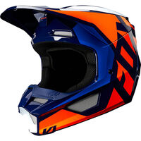 Fox V1 Prix Lovl Orange and Blue Helmet