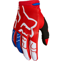 Fox 180 Skew Glove - White/Blue/Red