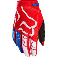 Fox Youth 180 Skew Glove - White/Blue/Red