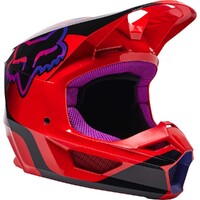 Fox Youth V1 Venz ECE Helmet - Fluro Red