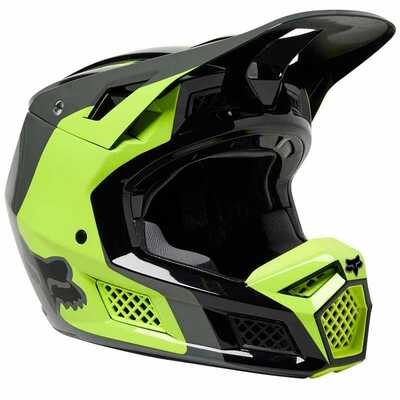 Fox V3 Rs Efekt Ece Helmet - Fluro Yellow