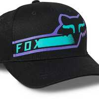 Fox Youth Vizen Flexfit Hat - Black/Teal - OS