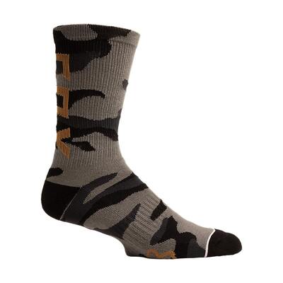 Fox Camo Cush Crew Sock - Black