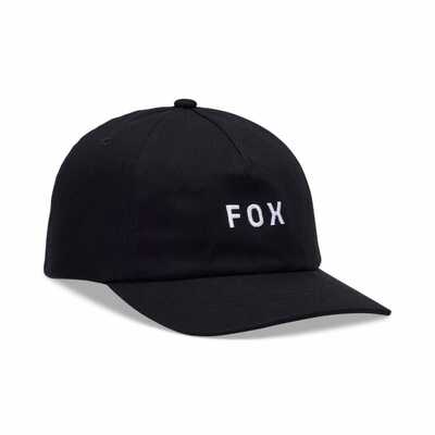 Fox Wordmark Adjustable Hat - Black/White