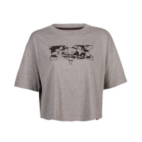 Fox Womens Cienega Os Crop Tee - Light Heather Grey