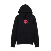 Fox Womens Fox Head Pull Over Fleece - Black/Pink