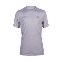 Fox Wordmark SS Tech Tee - Heather Graphite