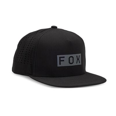 Fox Wordmark Tech Strapback Hat - Black - OS