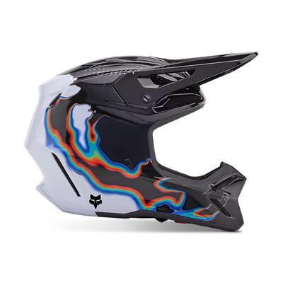 Fox V3 RS Scans Helmet - White/Black - XL