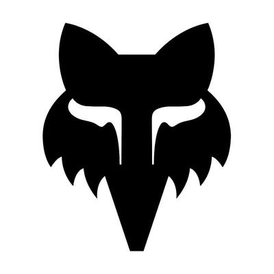 FOX Head 1.5 Inch Decal - Black