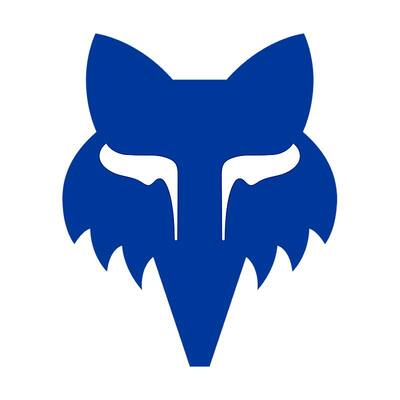 FOX Head 1.5 Inch Decal - Blue