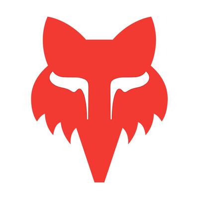 FOX Head 1.5 Inch Decal - Red