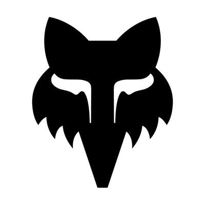 FOX Head 4 Inch Decal - Black