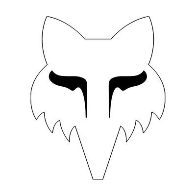 FOX Head 4 Inch Decal - White