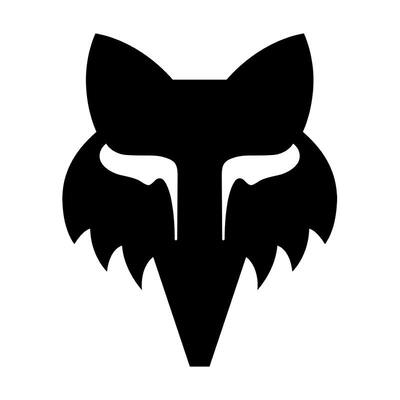 Fox Head 7 Inch Die Cut  Vinyl Decal - Black