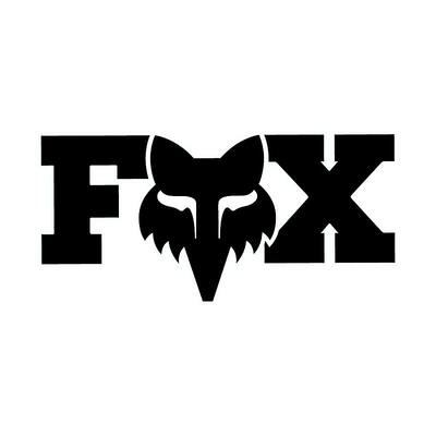 Fox F-Head-X 3 Inch Decal - Black