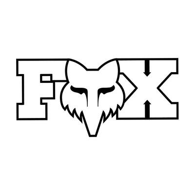 Fox F-Head-X 3 Inch Decal - White