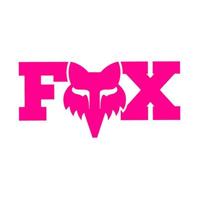 Fox F-Head-X 3 Inch Decal - Pink