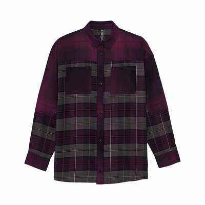 Fox Womens Oversized Flannel - Sangria