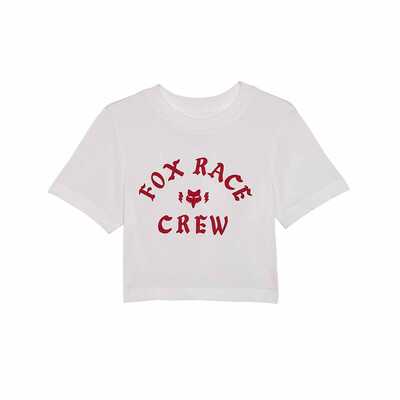 Fox Womens Race Crew Baby Ss Tee - White