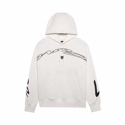 Fox Energy Face Oversized Pullover Fleece - White