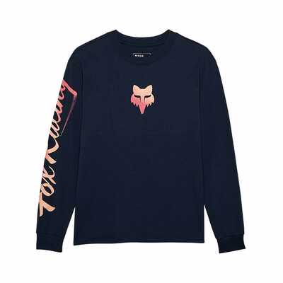 Fox Womens Scripted Ls Tee - Midnight