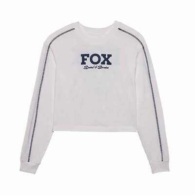 Fox Womens Speed & Service Ls Crop - White