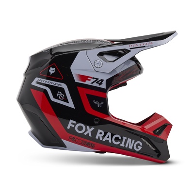 Fox V1 Race Spec Helmet - Fluro Red