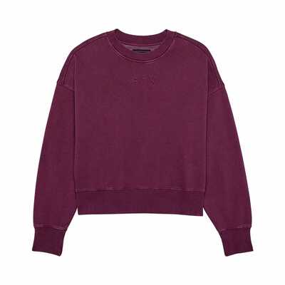 Fox Womens Wordmark Ov Fleece Crew - Sangria