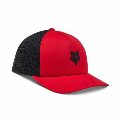 Fox Fox Head Trucker Hat - Flame Red