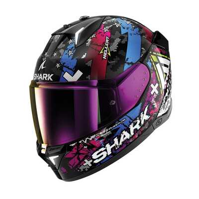 Shark Skwal i3 Hellcat Helmet - Black/Chrome/Blue