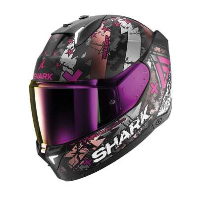 Shark Skwal i3 Hellcat Helmet - Black/Chrome/Violet