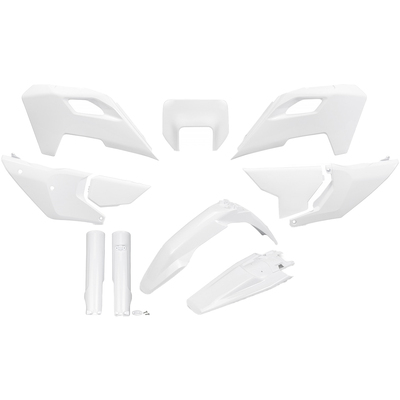 UFO Plastics Kit With Headlight - Husky Te/Fe 2024 - White