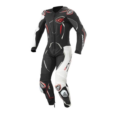 Ixon Demonio 1-Piece Leather Suit - Black/White/Red