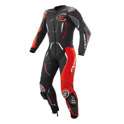 Ixon Demonio 1-Piece Leather Suit - Black/Red/White