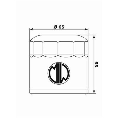 Miw Oil Filter Be12001 - Hf553 - Benelli