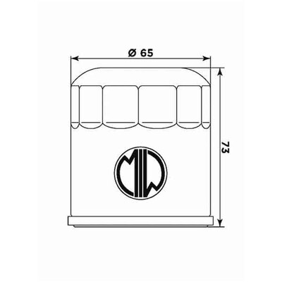 Miw Oil Filter Bu10003 - Hf177 - Buell