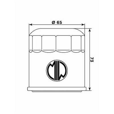 Miw Oil Filter H1013 - Hf303 - Honda/Kawa/Yamaha