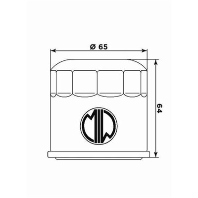 Miw Oil Filter H1015 - Hf204 - Honda/Kawa/Yamaha