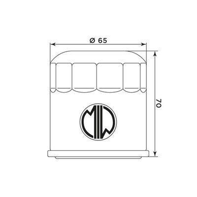 Miw Oil Filter Hd17004 - Hf175 - H-D Xg/Indian