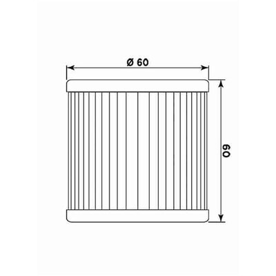 Miw Oil Filter Hy19001 - Hf681 - Hyosung