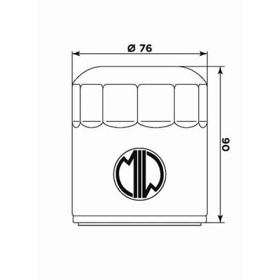 Miw Oil Filter Mg20001 - Hf551 - Moto Guzzi