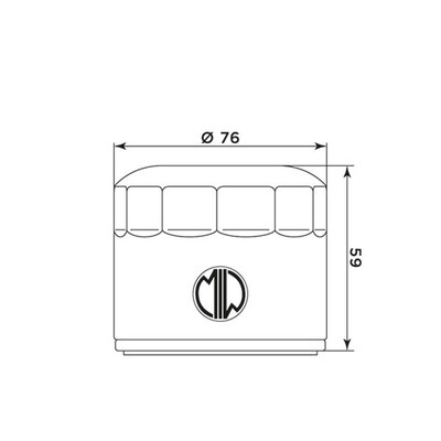 Miw Oil Filter Mg20002 - Hf552 - Moto Guzzi