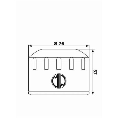 Miw Oil Filter P5002 - Hf184 - Aprilia/Piaggio