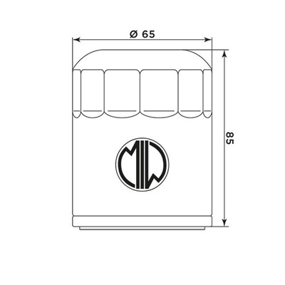 Miw Oil Filter Po22001 - Hf198 - Polaris/Victory