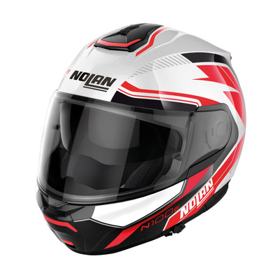 Nolan N100-6 Flip Up Surveyor Helmet - White/Red/Black